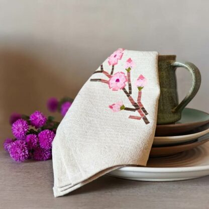 White base: Flower collection Napkin (Set of 4) - Image 7